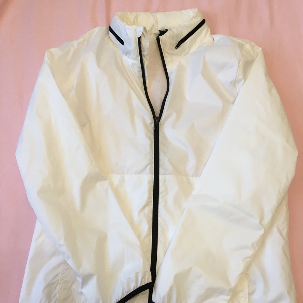 White Adidas Windbreak